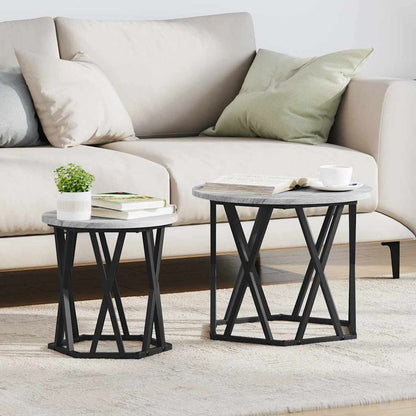 Beistelltisch 2 pcs Grau Sonoma 50 x 50 x 40 cm