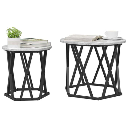 Beistelltisch 2 pcs Grau Sonoma 50 x 50 x 40 cm