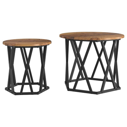 Beistelltisch 2 pcs Altholz 50 x 50 x 40 cm