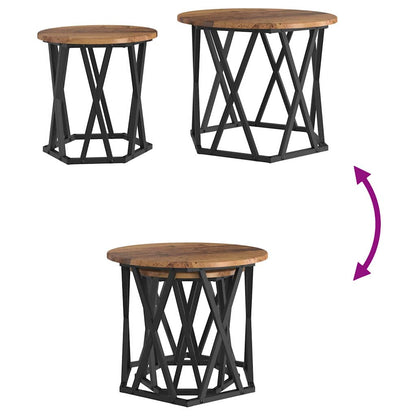Beistelltisch 2 pcs Altholz 50 x 50 x 40 cm