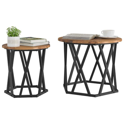 Beistelltisch 2 pcs Altholz 50 x 50 x 40 cm