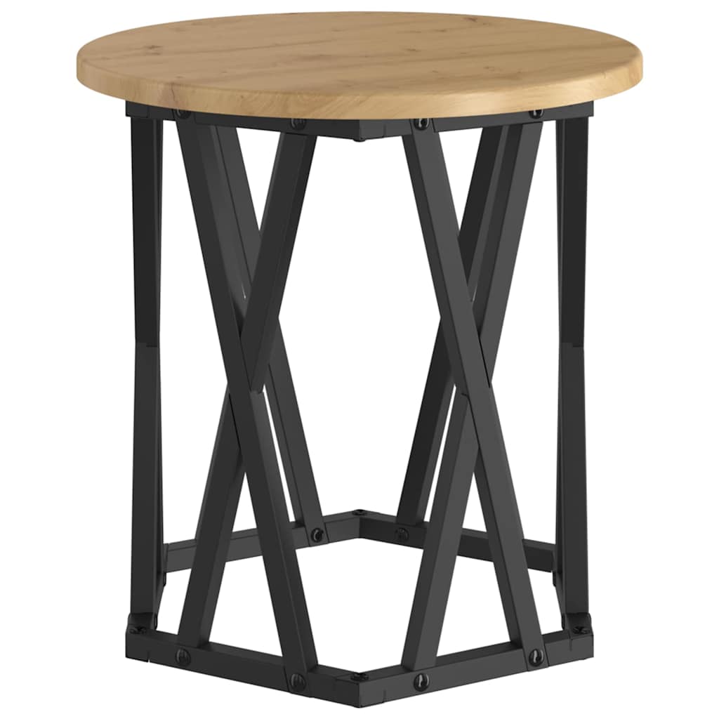 Beistelltisch 2 pcs Eiche handwerklich 50 x 50 x 40 cm