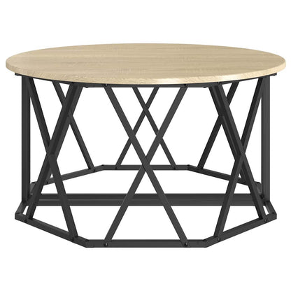 Couchtisch Sonoma-Eiche 80 x 80 x 42 cm Ingenieurholz und Stahl