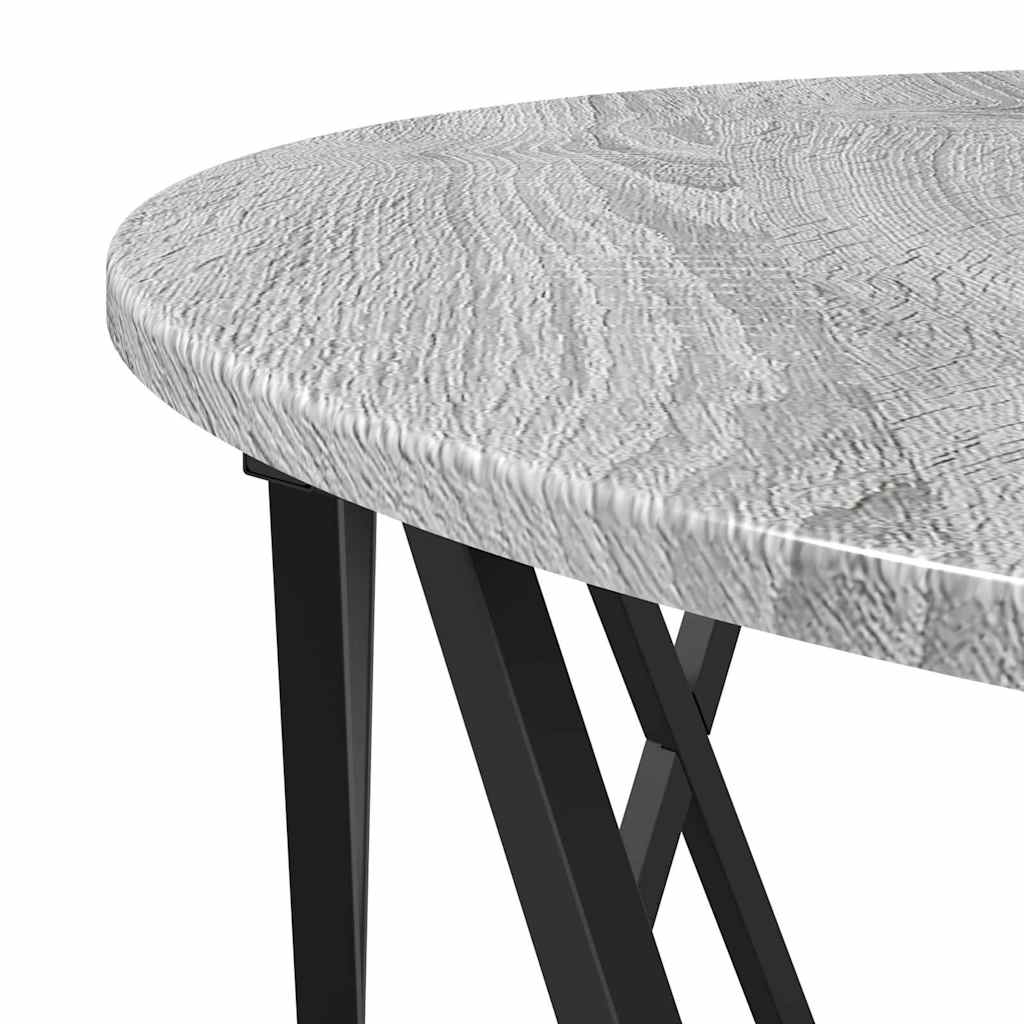 Couchtisch Grau Sonoma 80 x 80 x 42 cm Ingenieurholz und Stahl