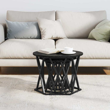 Nesting Beistelltisch 3 pcs Schwarze Eiche 53 x 53 x 40 cm