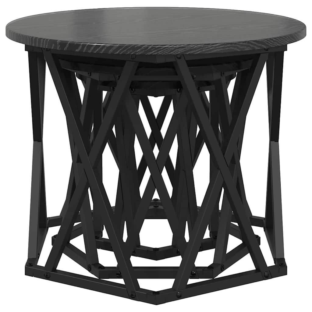 Nesting Beistelltisch 3 pcs Schwarze Eiche 53 x 53 x 40 cm