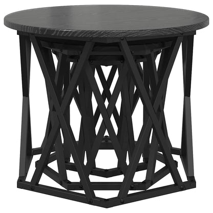 Nesting Beistelltisch 3 pcs Schwarze Eiche 53 x 53 x 40 cm