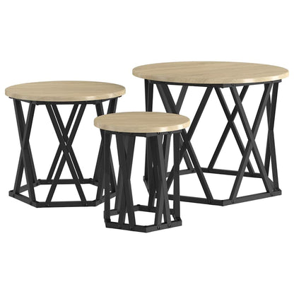 Nesting Beistelltisch 3 pcs Sonoma Eiche 53 x 53 x 40 cm