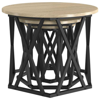Nesting Beistelltisch 3 pcs Sonoma Eiche 53 x 53 x 40 cm