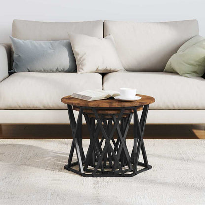 Nesting Beistelltisch 3 pcs Räuchereiche 53 x 53 x 40 cm