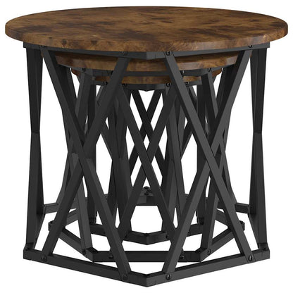 Nesting Beistelltisch 3 pcs Räuchereiche 53 x 53 x 40 cm