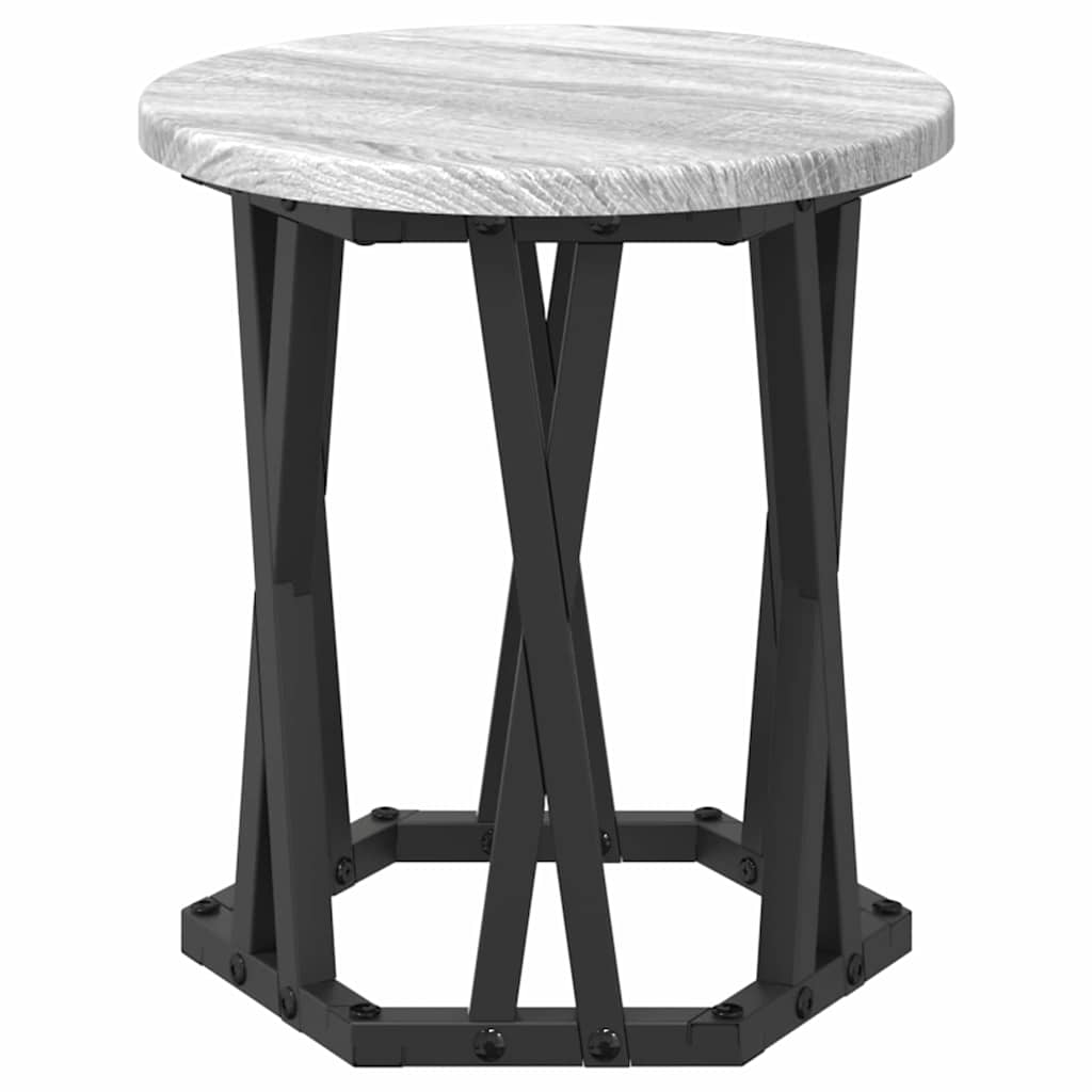 Nesting Beistelltisch 3 pcs Grau Sonoma 53 x 53 x 40 cm