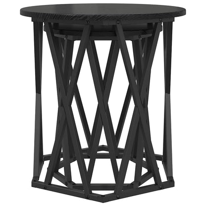 Couchtisch 2 pcs Schwarz Eichen-Optik 50 x 50 x 50 cm