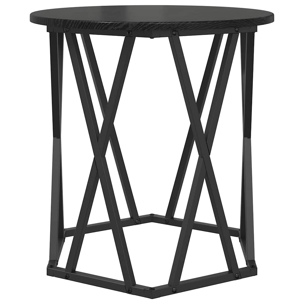 Couchtisch 2 pcs Schwarz Eichen-Optik 50 x 50 x 50 cm