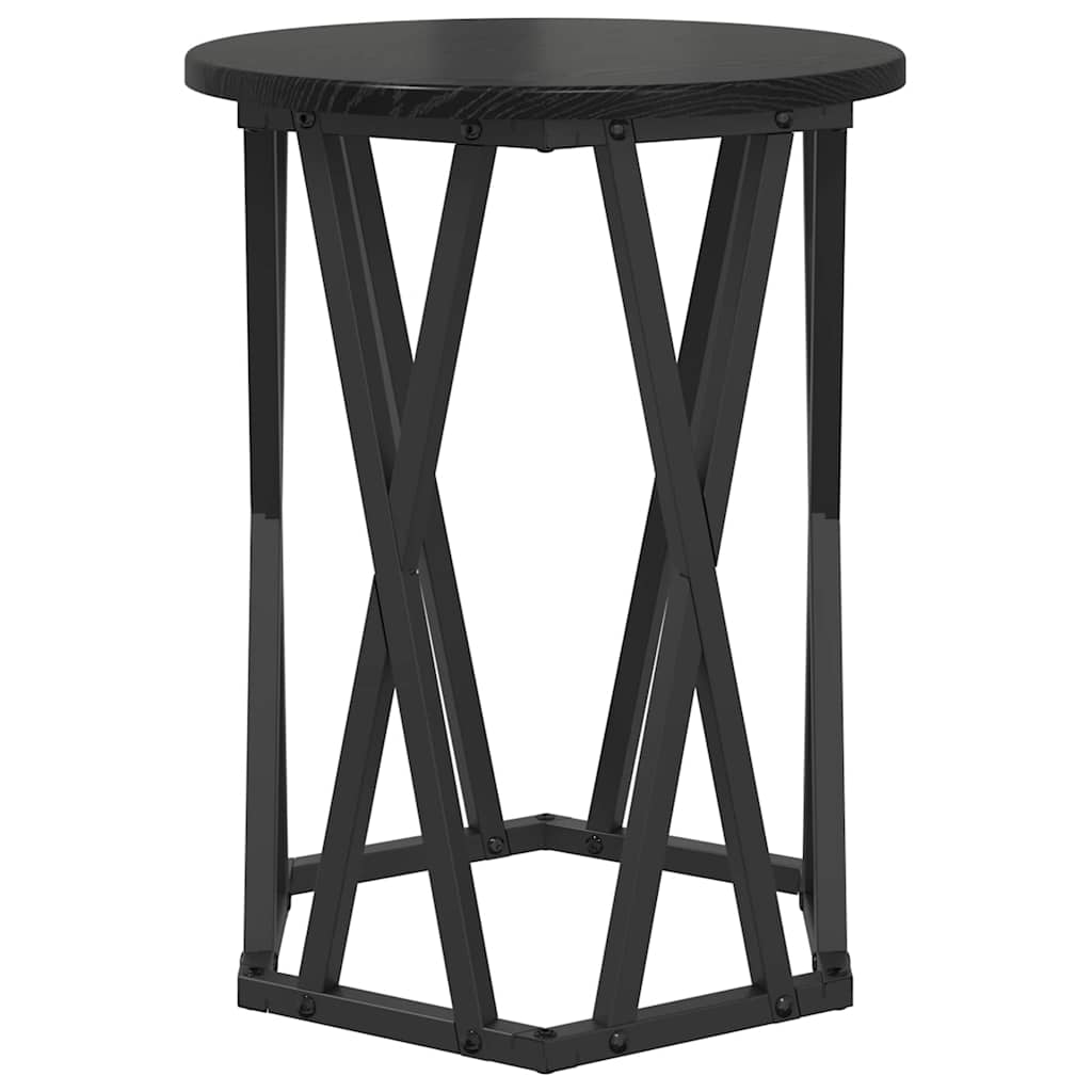 Couchtisch 2 pcs Schwarz Eichen-Optik 50 x 50 x 50 cm