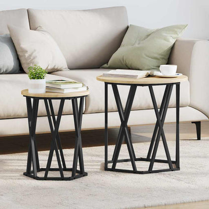 Couchtisch 2 pcs Sonoma-Eiche 50 x 50 x 50 cm