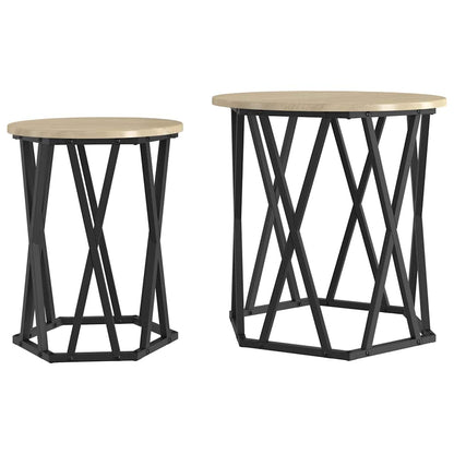 Couchtisch 2 pcs Sonoma-Eiche 50 x 50 x 50 cm