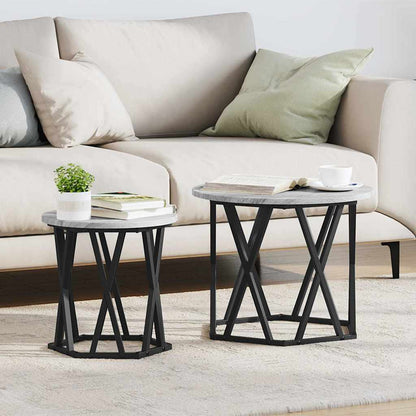 Couchtisch 2 pcs Grau Sonoma 50 x 50 x 50 cm
