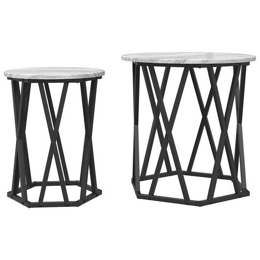 Couchtisch 2 pcs Grau Sonoma 50 x 50 x 50 cm