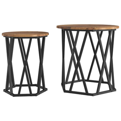 Couchtisch 2 pcs Altholz 50 x 50 x 50 cm