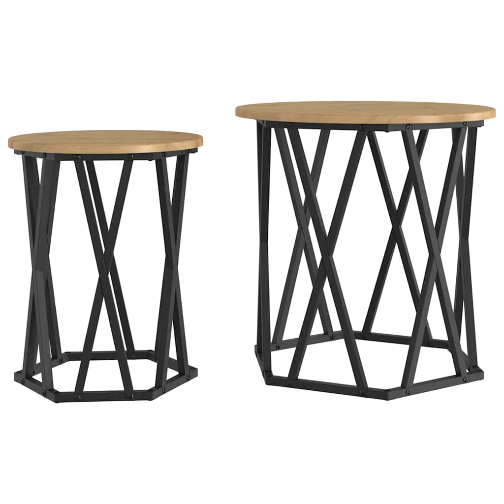 Couchtisch 2 pcs Artisan-Eiche 50 x 50 x 50 cm
