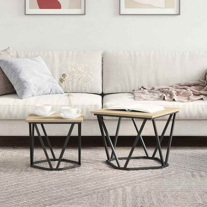 Beistelltisch-Set 2 pcs Sonoma Eiche 50 x 50 x 40 cm