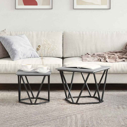 Beistelltisch-Set 2 pcs Grau Sonoma 50 x 50 x 40 cm