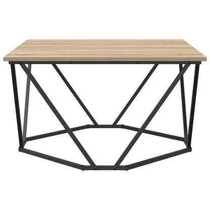 Couchtisch Sonoma-Eiche 80 x 80 x 45 cm Ingenieurholz und Stahl