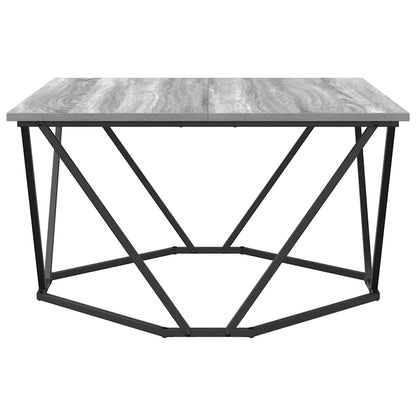 Couchtisch Grau Sonoma 80 x 80 x 45 cm Ingenieurholz und Stahl