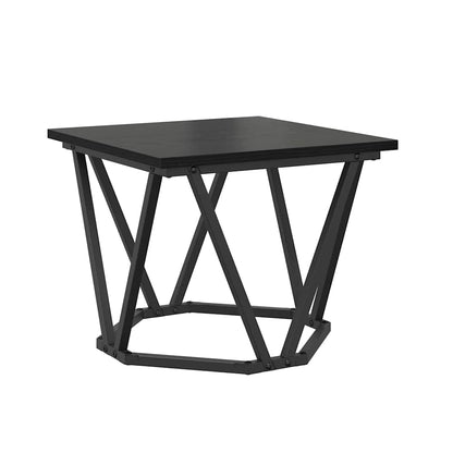 Couchtisch 3 pcs Schwarze Eiche 50 x 50 x 40 cm
