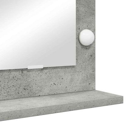 Kosmetikspiegel mit Spiegel Beton Grau 60 x 55 x 18 cm