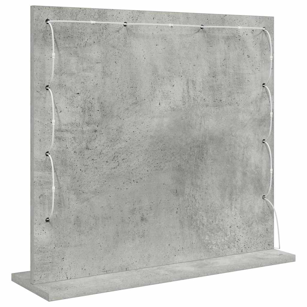 Kosmetikspiegel mit Spiegel Beton Grau 60 x 55 x 18 cm
