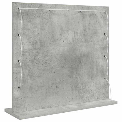 Kosmetikspiegel mit Spiegel Beton Grau 60 x 55 x 18 cm