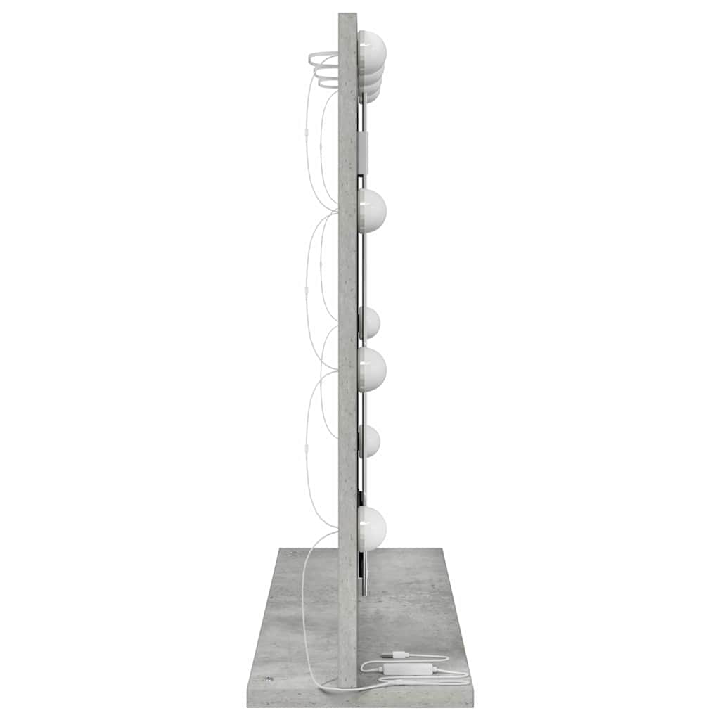 Kosmetikspiegel mit Spiegel Beton Grau 60 x 55 x 18 cm