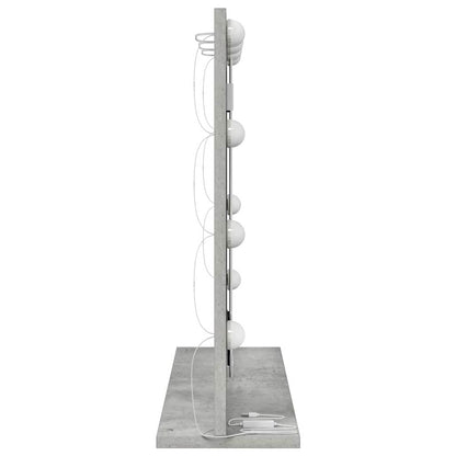 Kosmetikspiegel mit Spiegel Beton Grau 60 x 55 x 18 cm