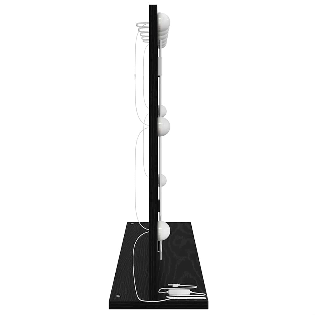 Kosmetikspiegel mit Spiegel Schwarze Eiche 80 x 15 x 18 cm