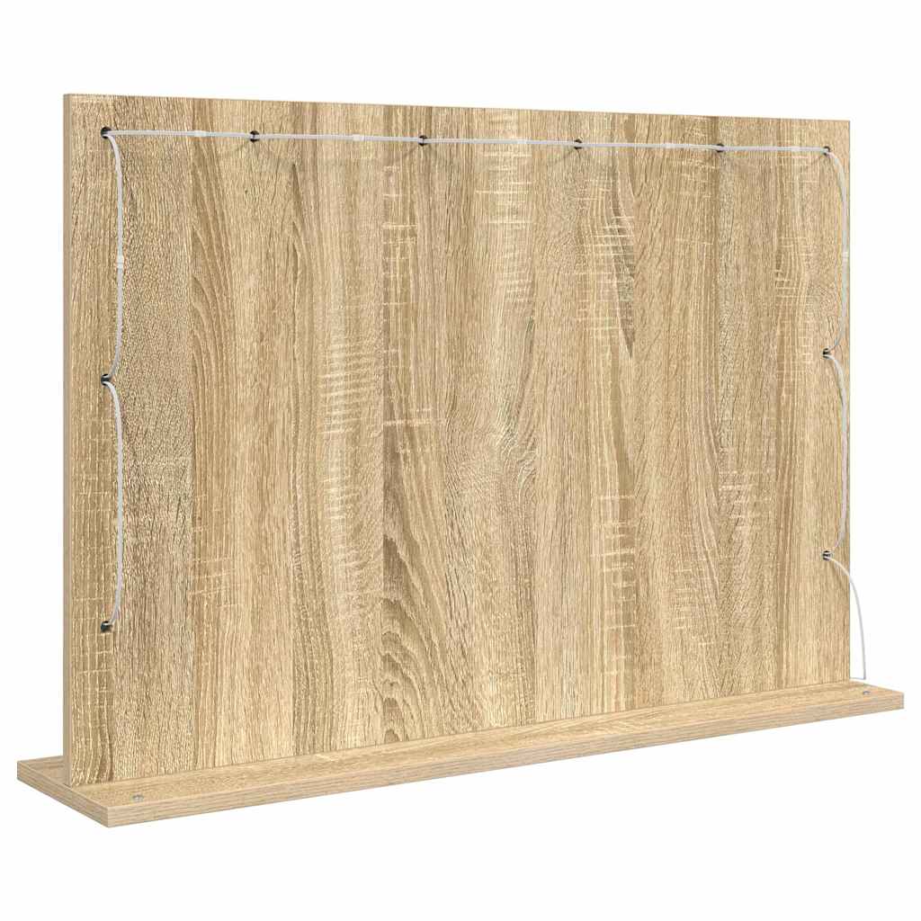 Kosmetikspiegel mit Spiegel Sonoma Eiche 80 x 55 x 18 cm