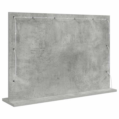 Kosmetikspiegel mit Spiegel Beton Grau 80 x 55 x 18 cm