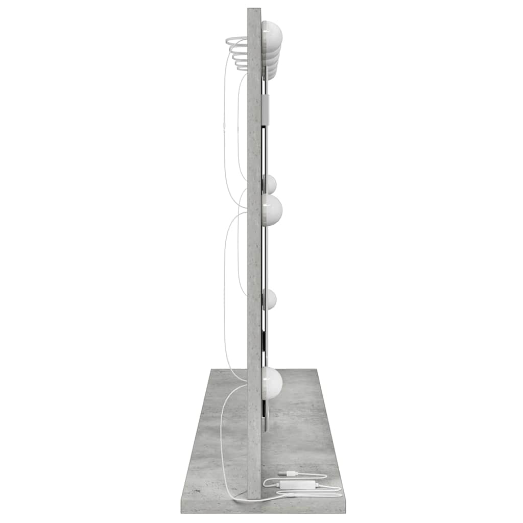Kosmetikspiegel mit Spiegel Beton Grau 80 x 55 x 18 cm