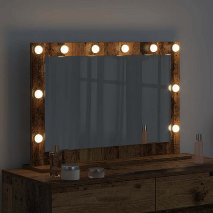 Kosmetikspiegel Altholz 80 x 55 x 18 cm Holzwerkstoff und Glas