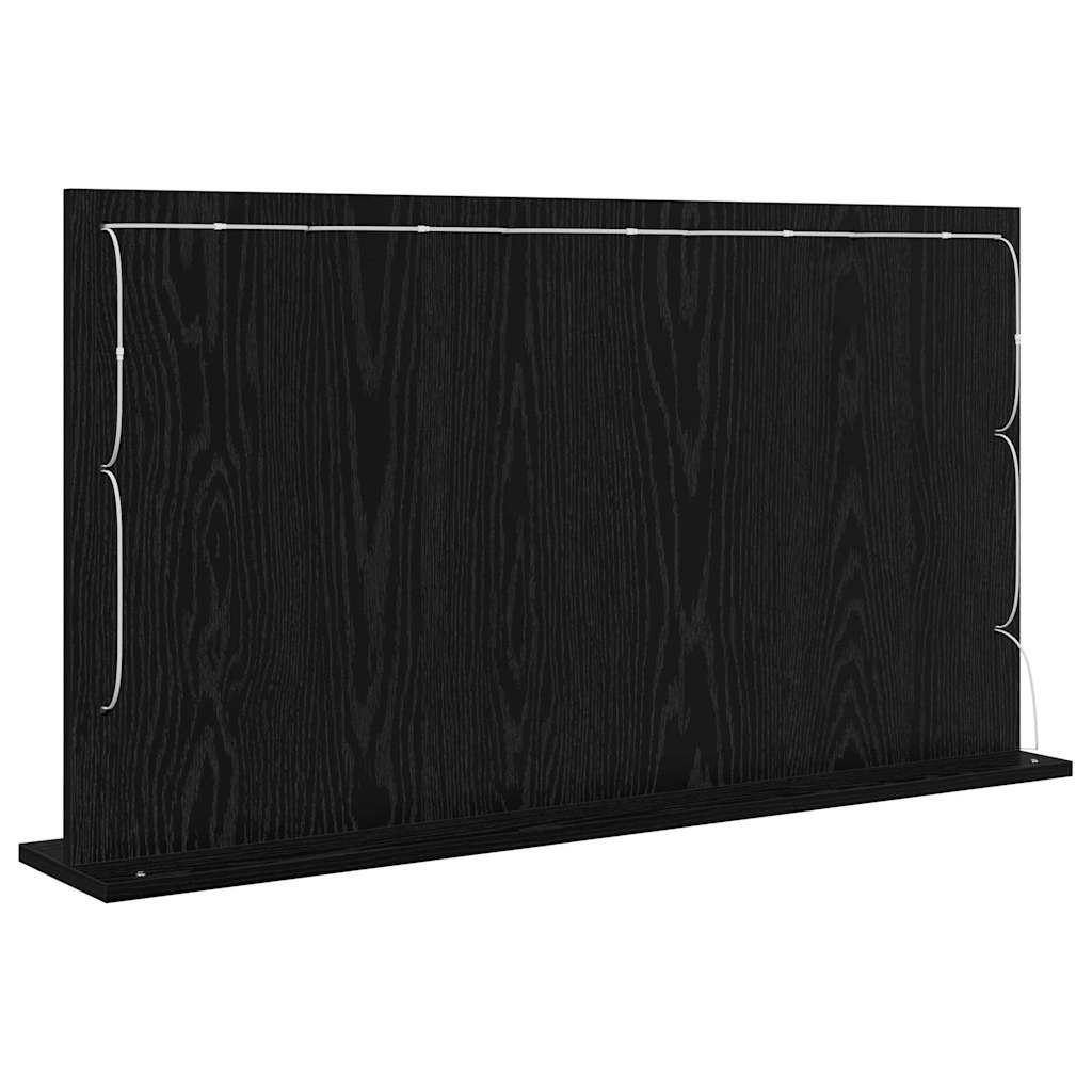 Kosmetikspiegel mit Spiegel Schwarze Eiche 100 x 55 x 18 cm