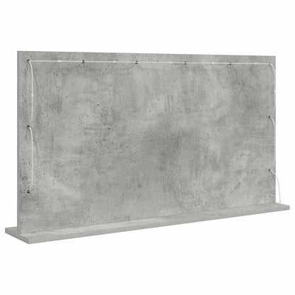 Kosmetikspiegel mit Spiegel Beton Grau 100 x 55 x 18 cm