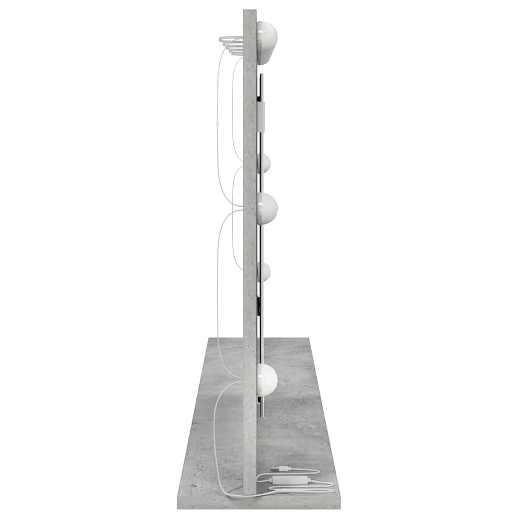 Kosmetikspiegel mit Spiegel Beton Grau 100 x 55 x 18 cm