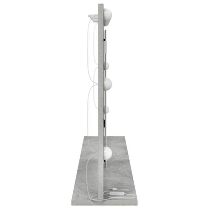 Kosmetikspiegel mit Spiegel Beton Grau 100 x 55 x 18 cm