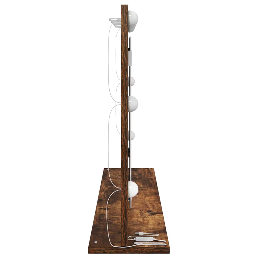Kosmetikspiegel mit Spiegel Geräucherte Eiche 100 x 55 x 18 cm
