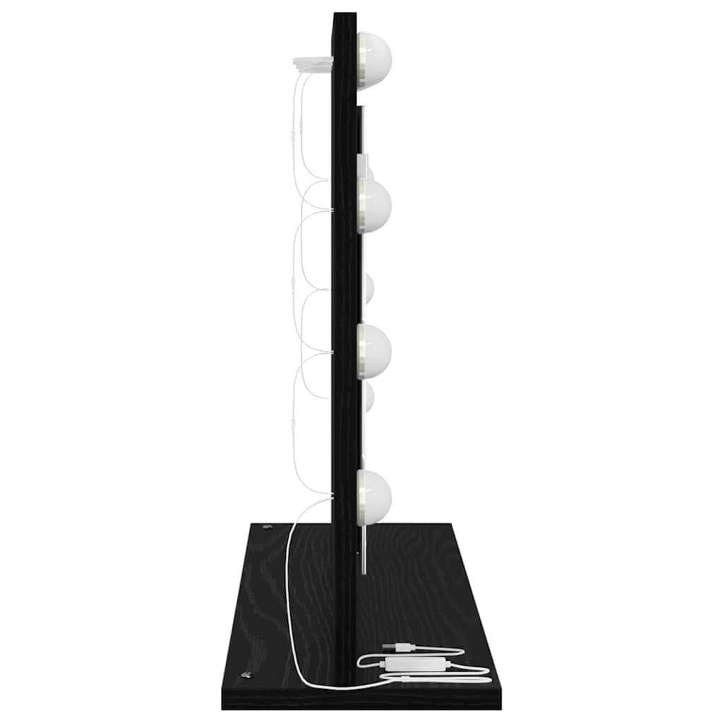 Kosmetikspiegel mit Spiegel Schwarze Eiche 60 x 45 x 18 cm