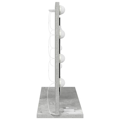 Kosmetikspiegel mit Spiegel Beton Grau 60 x 45 x 18 cm