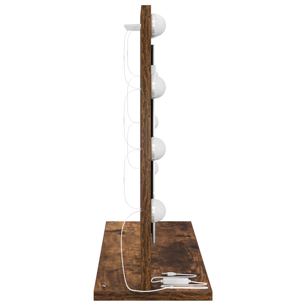 Kosmetikspiegel mit Spiegel Geräucherte Eiche 60 x 45 x 18 cm