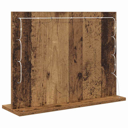 Kosmetikspiegel Altholz 60 x 45 x 18 cm Holzwerkstoff und Glas