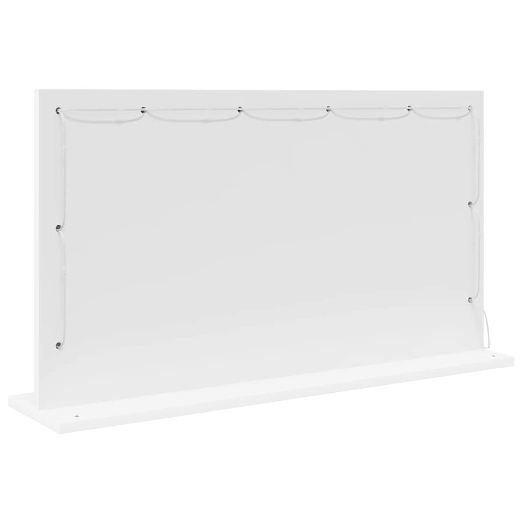 Kosmetikspiegel Weiß 80 x 45 x 18 cm Holzwerkstoff und Glas